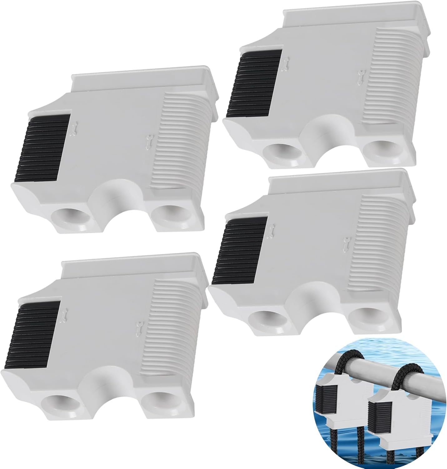 Quick-Release Boat Fender Hanger - Adjustable Fender Lines for Boat Rails and Cleats - Durable, Easy-To-Install Boat Bumper Clips